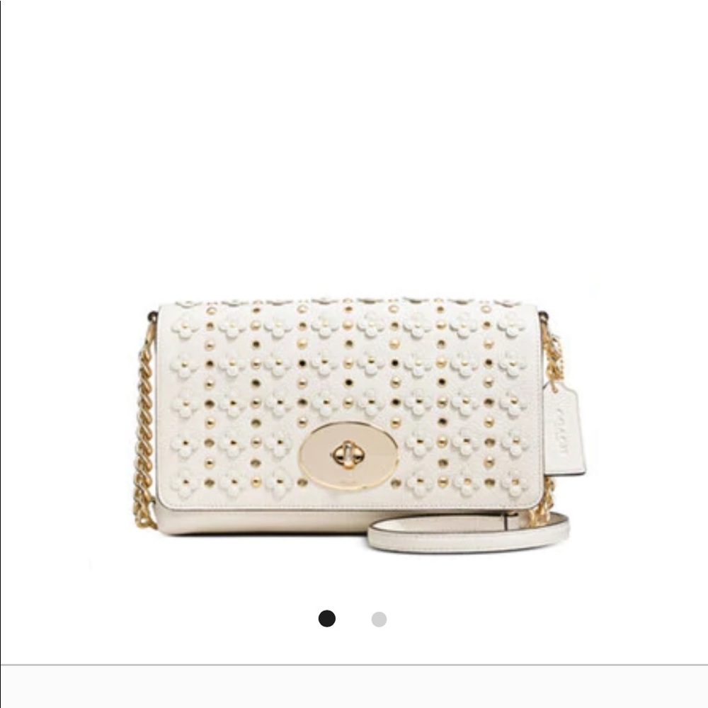 Coach CROSSTOWN CROSSBODY IN FLORAL RIVETS LEATHER